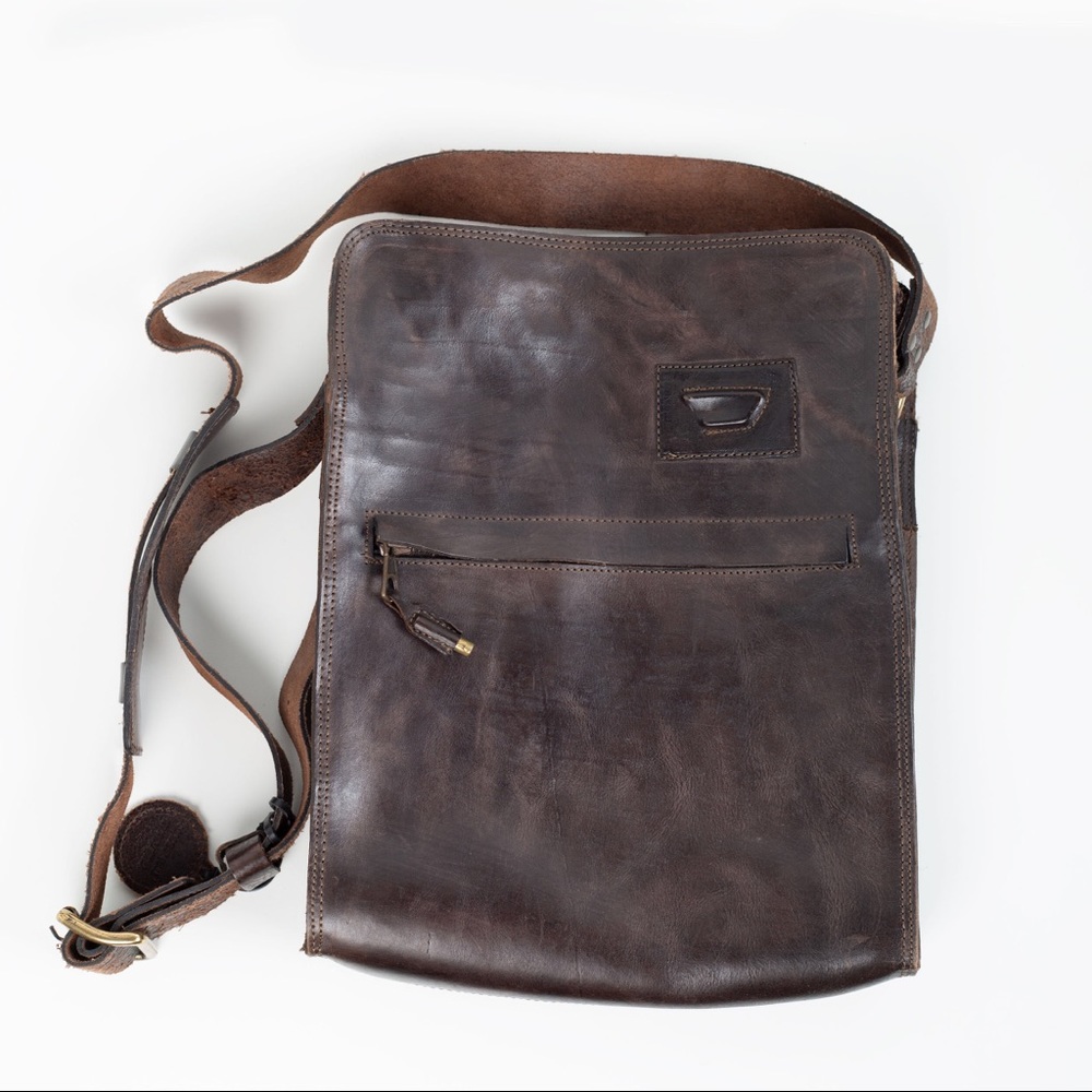 DIESEL Leather Made In Italy Messenger Bag